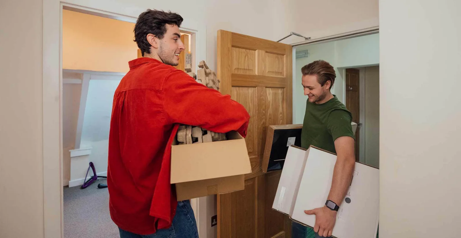 People moving personal things