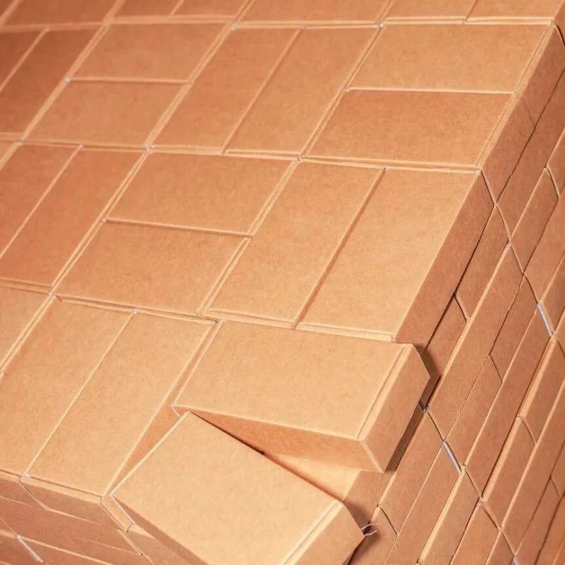 Stacked boxes ready for online orders